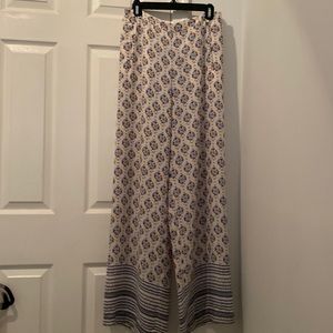BCBG Maxazria Pants. Wide leg with pattern and stripes at bottom